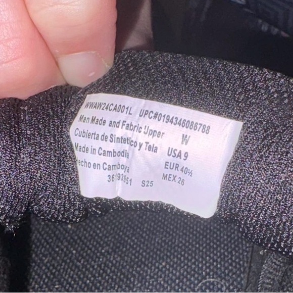 Athletic Works Black Mesh Lace Up Jogger Sneakers 👟 Size Women’s 9 WIDE WIDTH - Picture 9 of 10